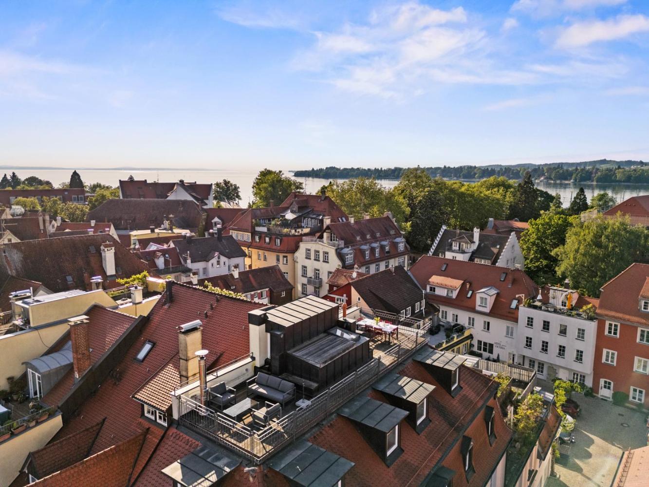 Ferienwohnung Insel-Loft - Maisonette Auf Der Insel, Exklusiv Mit Dachterrasse Линдау Экстерьер фото