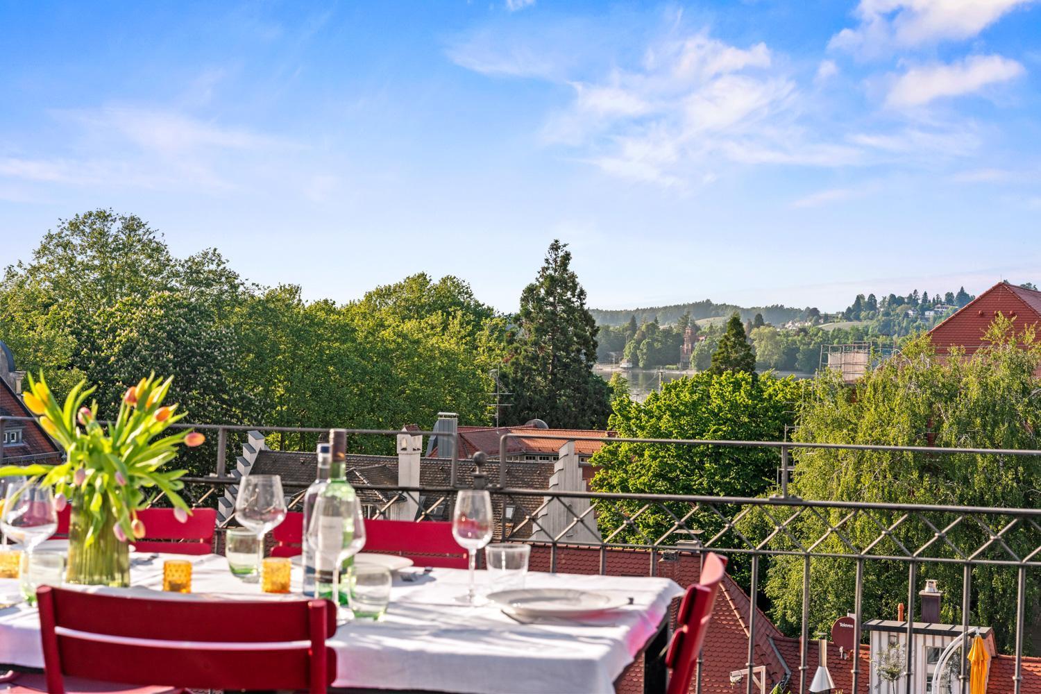 Ferienwohnung Insel-Loft - Maisonette Auf Der Insel, Exklusiv Mit Dachterrasse Линдау Экстерьер фото