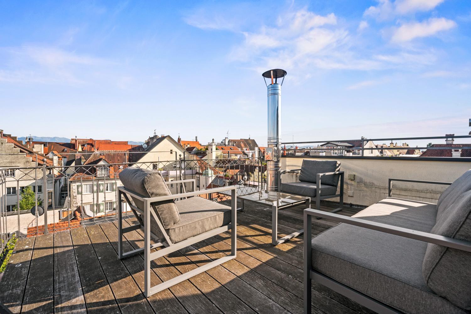 Ferienwohnung Insel-Loft - Maisonette Auf Der Insel, Exklusiv Mit Dachterrasse Линдау Экстерьер фото