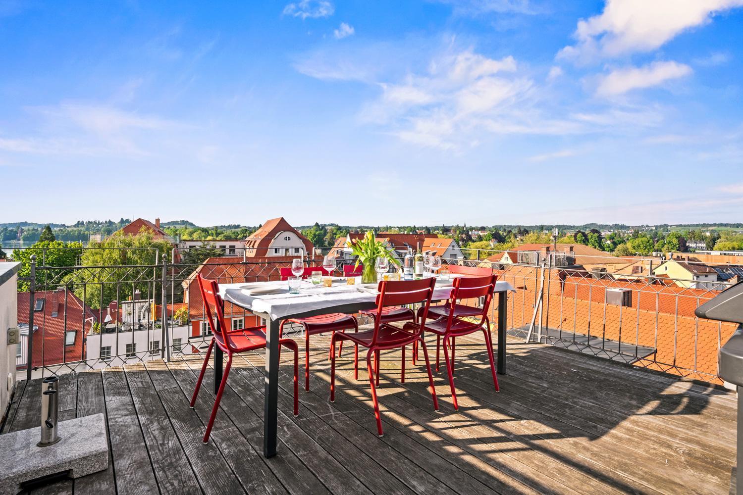 Ferienwohnung Insel-Loft - Maisonette Auf Der Insel, Exklusiv Mit Dachterrasse Линдау Экстерьер фото